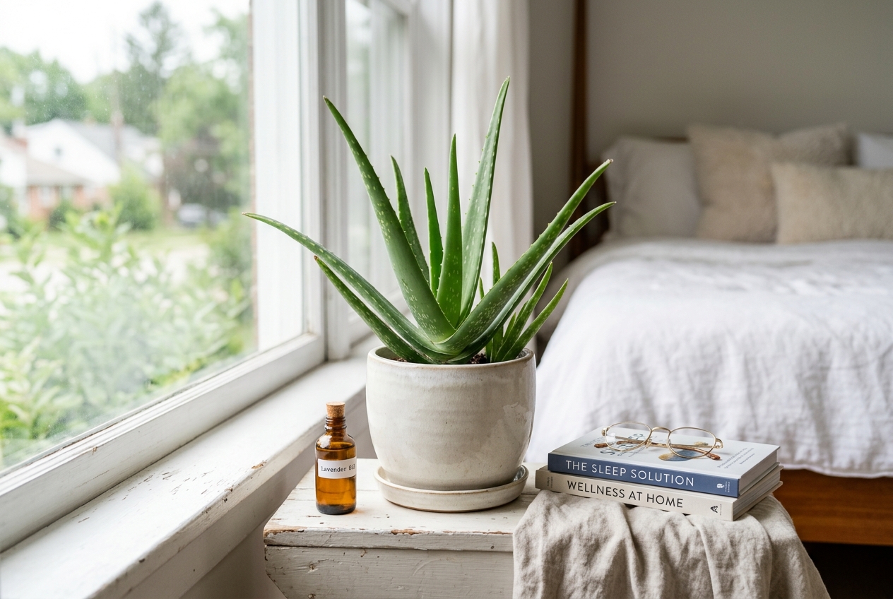 Aloe Vera plant on a windowsill